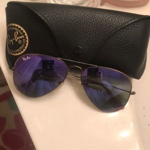 Purple Reflective Rayban Aviators